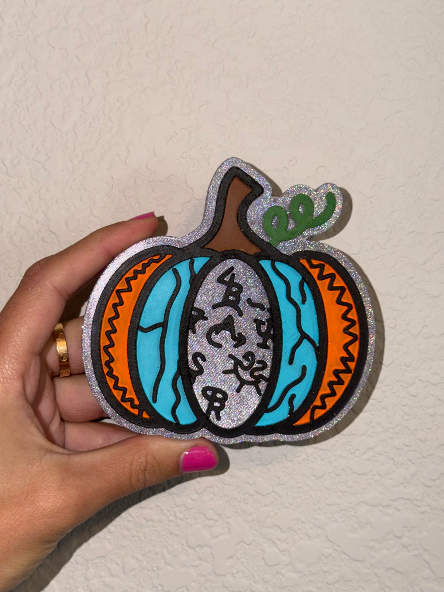 Cattle branded pumpkin