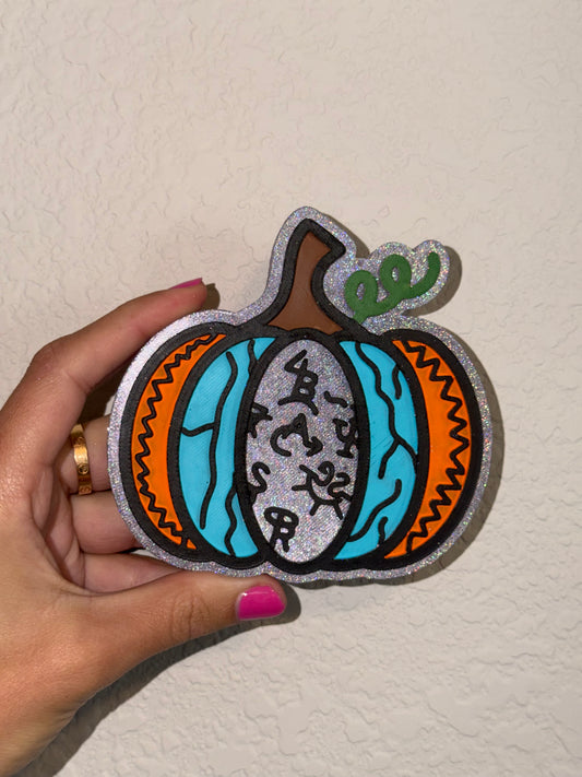 Cattle branded pumpkin