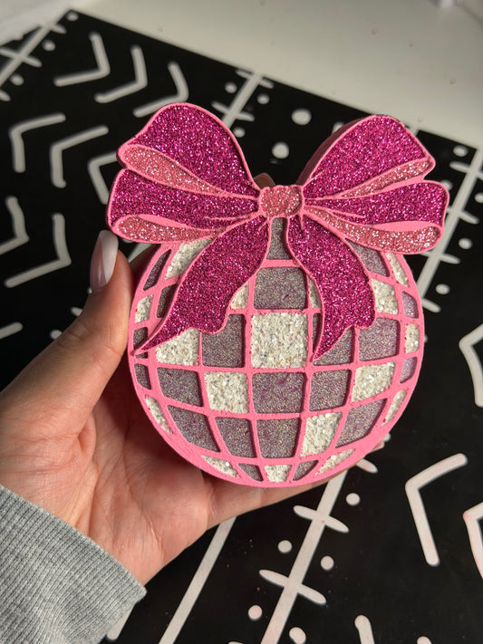 Pink disco w/bow