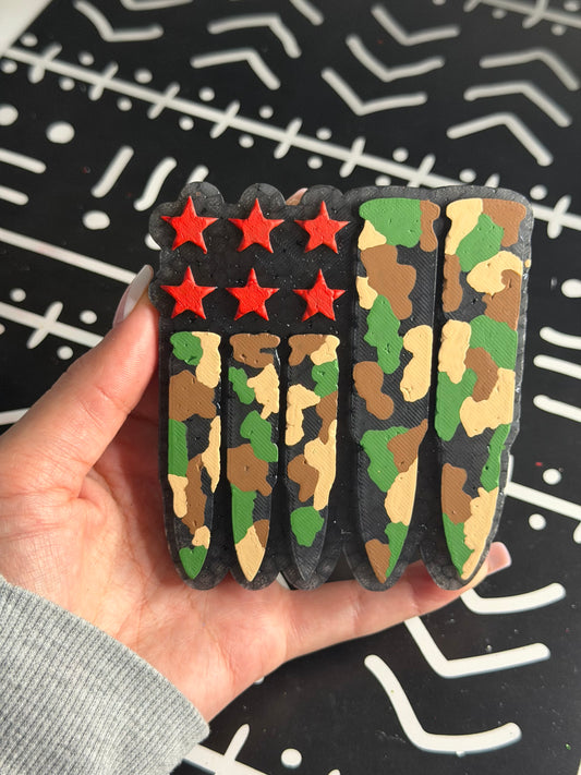 Red Camo Shell Casing Flag