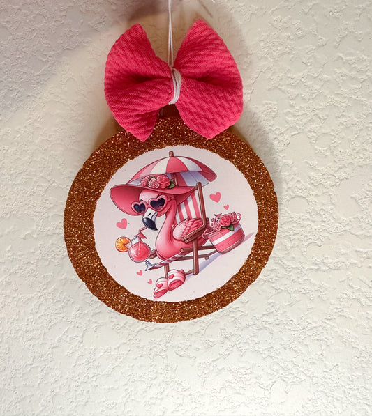 Flamingo w/ Pink Bow